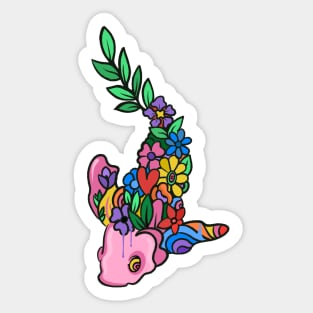 Floral Fish Version 2 Sticker